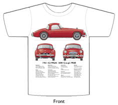 MGA 1600 Coup MkII (wire wheels) 1961-62 T-shirt Front